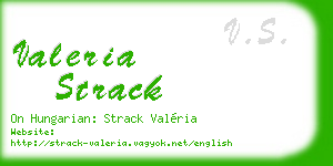 valeria strack business card